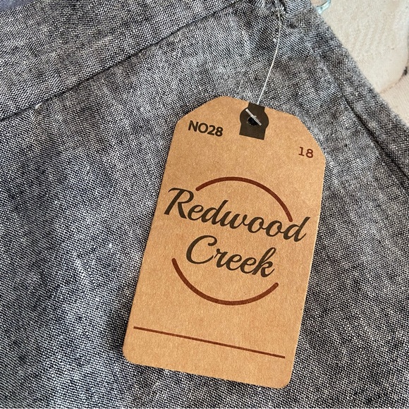 *NEW* REDWOOD CREEK Men’s Grey Cotton Chino Shorts Size 40 - Picture 4 of 5
